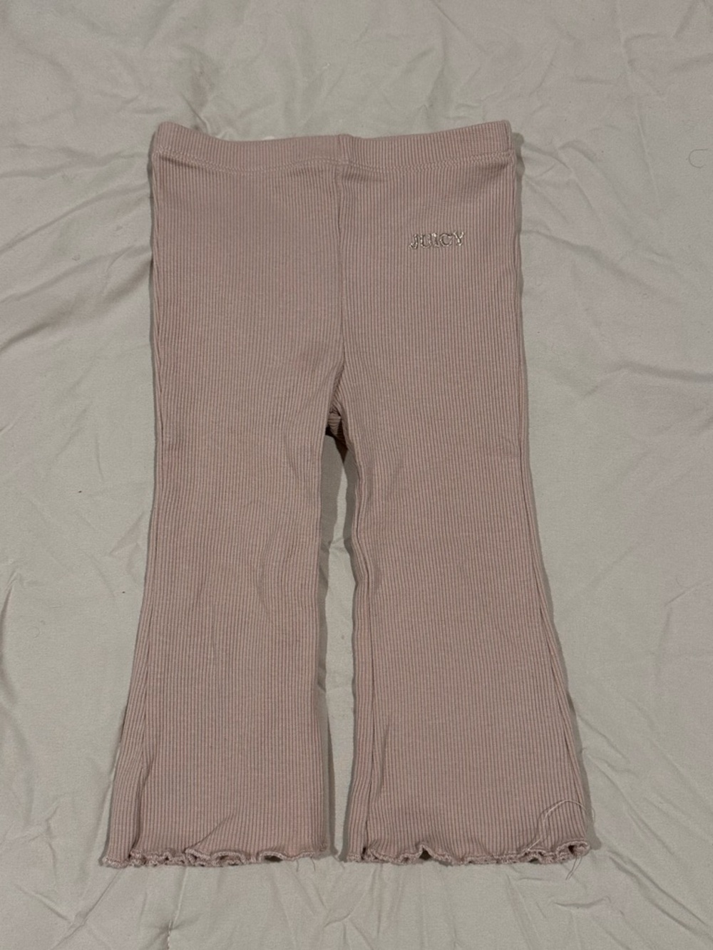 Juicy Couture Girls' Ribbed Flare Leggings